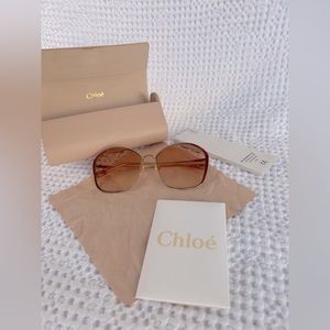 Authentic Chloé irene sunglasses | nude gold sunglasses | luxury sunglasses